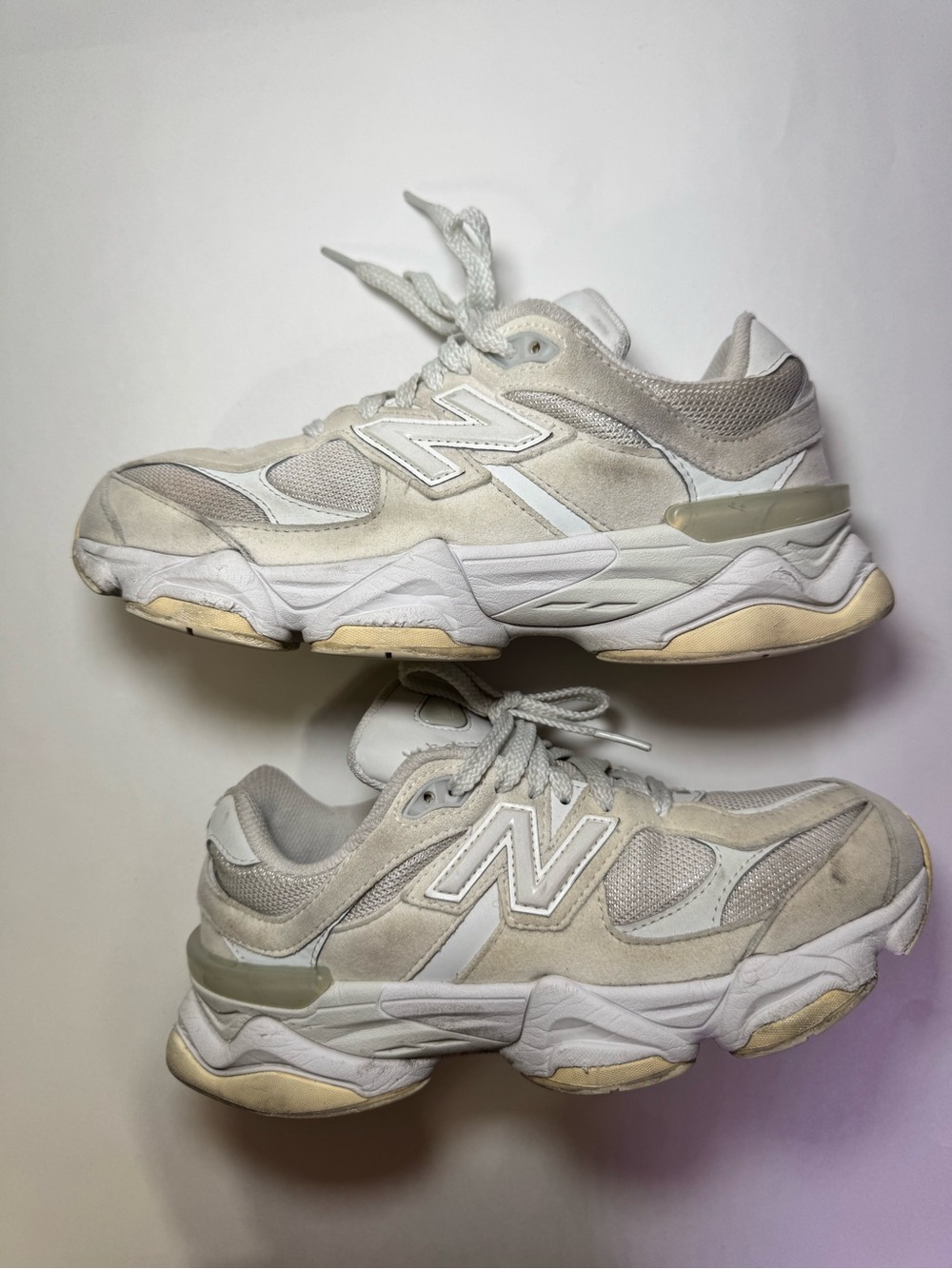 New Balance 9060 Shoes White Sea Salt Grey Size US 5.5 Womens / EU 38